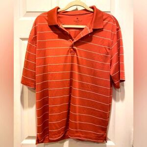 Palm Beach Performance Shirt, Men's sz L. Orange & White